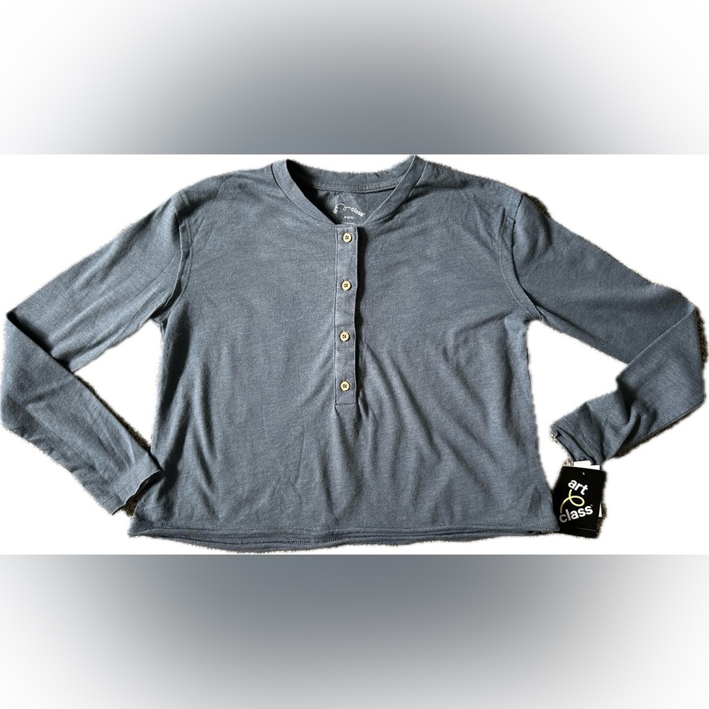 Art Class Henley Long Sleeve Top - Picture 6 of 10